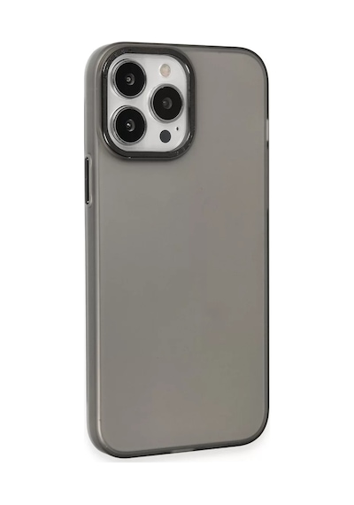 Newface Apple Uyumlu iPhone 15 Pro Max Kılıf Modos Metal Kapak - Siyah Resimdeki