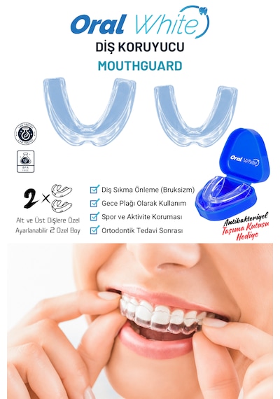 Oral White Diş Gıcırdatma Ve Sıkma Önleyici Bruksizm Gece Plağı