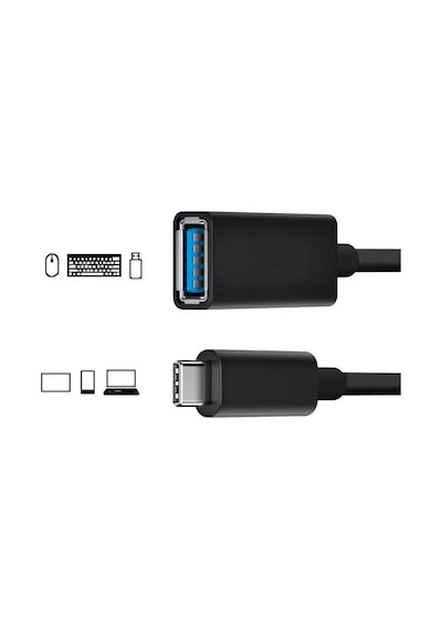 Otg Type C To Usb Çevirici & Dönüştürücü Adaptör Kablolu Otg