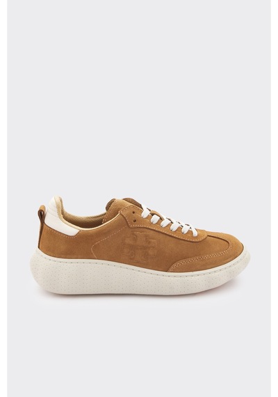 Derinet Hakiki Deri Kadın Sneaker Taba Süet Taba Süet