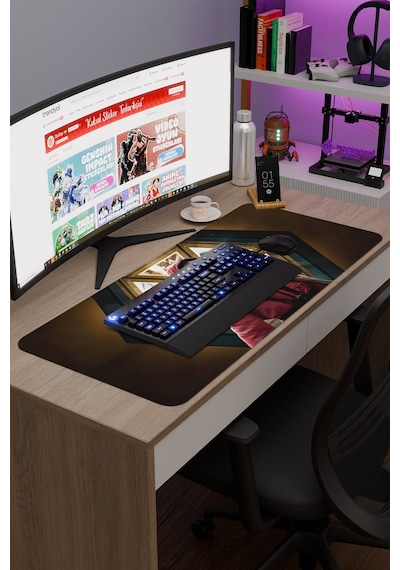 Squid Game V1 90x40 Xxl Gaming Kauçuk Kaymaz Taban Mouse Pad Fare Altlığı