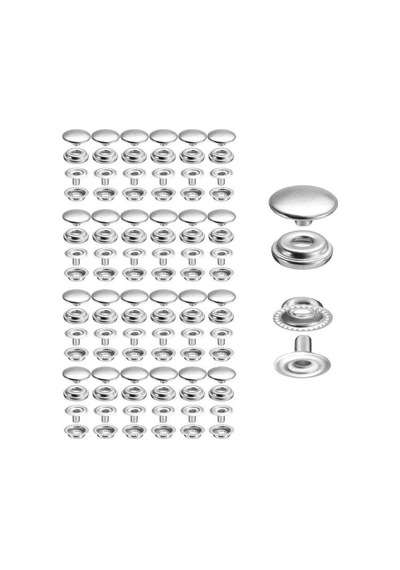 15mm 61 Tip Paslanmaz Büyük Çıtçıt Kalıpsızdır Nikel/gümüş Renk 100 Adet