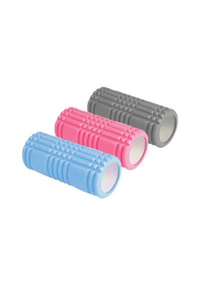 T119 Yüksek Yoğunlukta Orta Sert Deluxe Foam Roller Masaj Köpüğü Pilates Masaj Rulosu Yoga Roller Gri