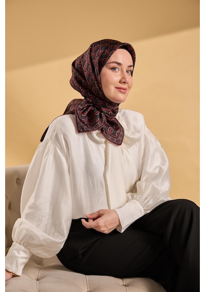 Silk Home Twill İpek Eşarp Zincir Siyah Çok Renkli 37217342