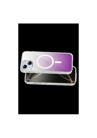 Onegif Apple iPhone Uyumlu 15 Sora Simli Magsafe Kapak - Mor İtdark56704