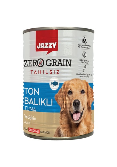 Jazzy Zero Grain Köpek Maması Ton Balıklı 380 G - 8 Adet Tarı