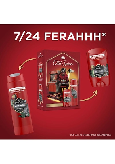 Old Spice Wolfthorn Gamer Seti Deodorant Stick 50 Ml + Duş Jeli 250 Ml