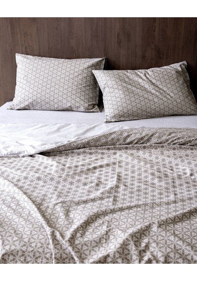 Madame Coco Metz Çift Kişilik %100 Ranforce Baskılı Nevresim Takımı - Gri 8684427296264 Çok Renkli