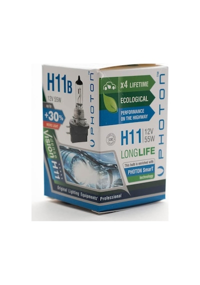 Photon Ampul H11 B 12v 55w Pr Ll +%30 Fazla Işık Halogen Pht Ph5511 B Ll
