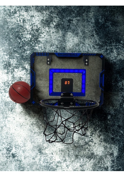 Çift Potali Skorboard Lu Basketbol Seti Basketbol Potası Matkap Gerektirmez, Iç/dış Mekan 2 Yıl Garantili