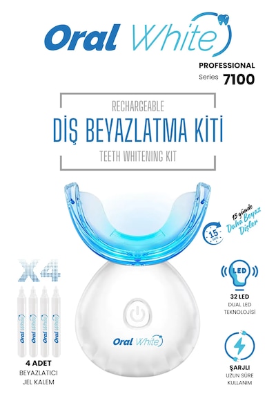 Oral White Professional Series 7100 Şarjlı Diş Beyazlatma Kiti