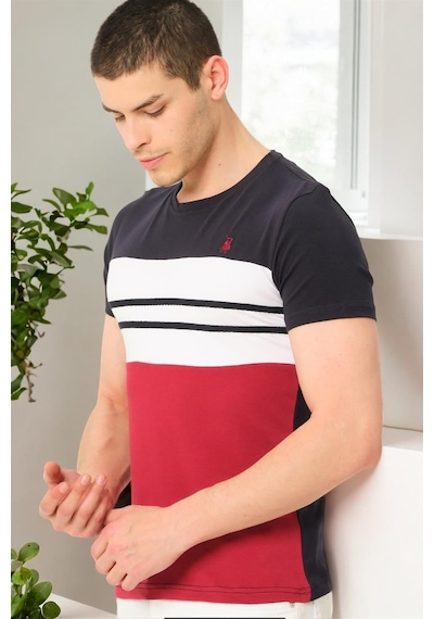 T8593 Dewberry Erkek T-shırt-düz Lacivert