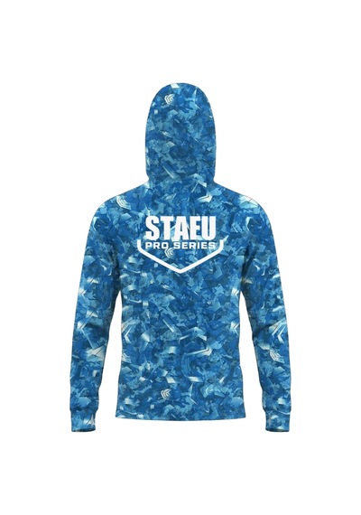 Stafu Pro Stratos Kapüşonlu Sea Chaos Blue Performans T-shirt Çok Renkli
