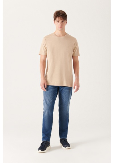 Avva Erkek Bej Ultrasoft Bisiklet Yaka Düz Standart Fit Normal Kesim Modal T-Shirt B001171 Bej Avva Erkek Bej Ultrasoft Bisiklet Yaka Düz Standart Fit Normal Kesim Modal T-Shirt B001171 Bej