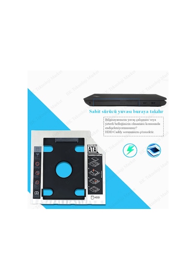 9.5Mm Sata 3.0 2.5 İnch Notebook Hdd Ssd Caddy Kızak Kutu
