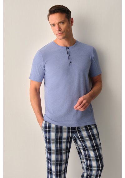 Suwen Ethan Erkek Pijama Takımı Sh267026601352 Lacivert