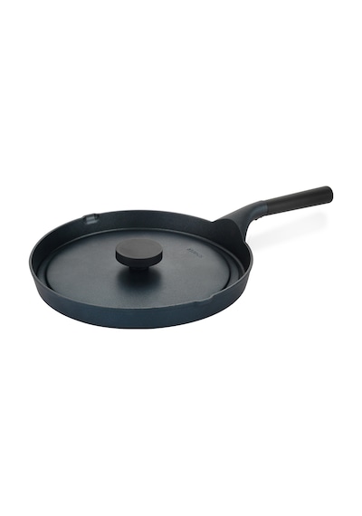 Schafer Gurme Döküm Kapaklı Balık Tavası 32 Cm 2 Parça Siyah