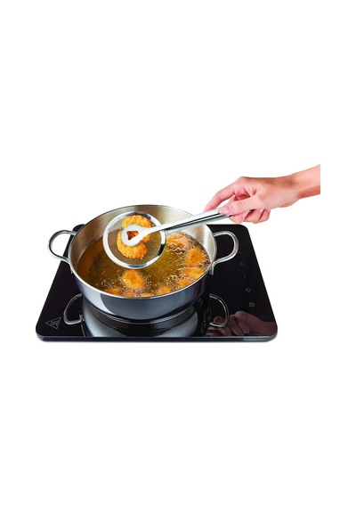 Süzgeçli Kızartma Ve Haşlama Maşası 29cm Çelik Diğer