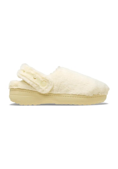 Crocs Classic Unfurgettable Clog Unisex Peluş Terlik 21116-108 Vanilla