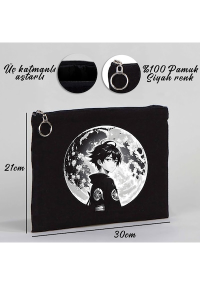 Tattoo Tablet/portföy Çanta - Astarlı 30x21 Cm Siyah - No.04 Siyah