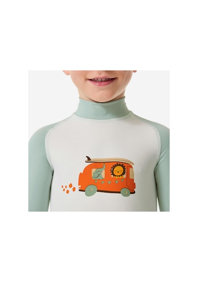 Decathlon Bebek/çocuk Uv Korumalı Uzun Kollu Wetsuit - Baskılı/mavi Mavi