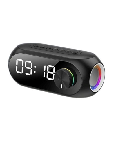 Bluetooth S8 Rgb Led Işıklı Dijital Saat Alarm Şarjlı Hoparlör Mp