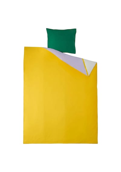 Ikea Grejsımojs Tek Kişilik Nevresim Takımı 150 X 200 Cm Sarı - Yeşil - Beyaz Çok Renkli