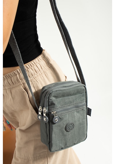Nemo Bags Gri Unisex Telefonluk, Cüzdan, Kartlık, Çapraz Askılı Omuz Çantası, 18x13cm Gri