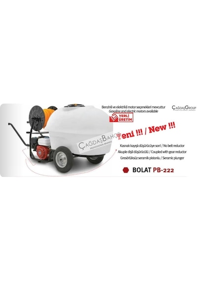 Bolat  Pb-122  Benzinli  Akuble  İlaçlama  Makinesi  100  Litre  6.5  Hp