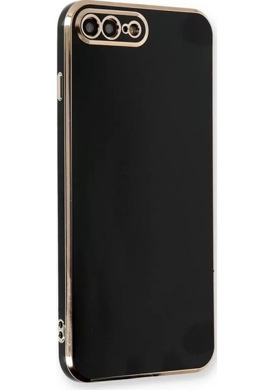 Newface Apple iPhone Uyumlu 7 Plus Kılıf Volet Silikon - Siyah