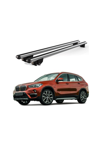 Kanca Bmw X1 2015 Ve Sonrası Uyumlu Gri Kilitli Ara Atkı 120cm Port Bagaj Tavan Barı