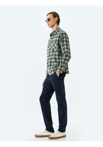 Koton Slim Fit Pamuklu Gabardin Pantolon Lacivert 5wam40055hw Lacivert
