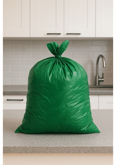 Yeşil Rulo Çöp Poşeti 40x89 Cm 3x20 Adet Ev Mutfak İş Ofis Avantajlı Paket