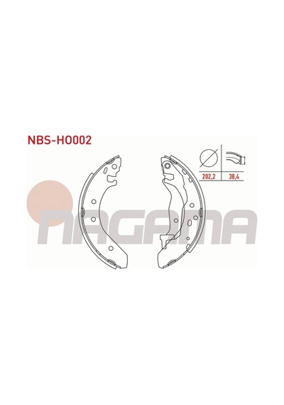 Honda Cıvıc Arka Fren Pabuç Balata Levyelı 202,2x38,4mm Gbs90830af