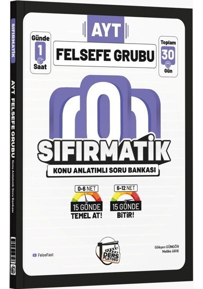 Ders Platosu Ayt Felsefe Sıfırmatik Konu Anlatımlı Soru Bankası