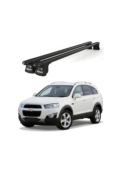 Trio-ı Chevrolet Captiva 2007-2015 Uyumlu Siyah Kilitli Ara Atkı 120cm Port Bagaj Tavan Barı