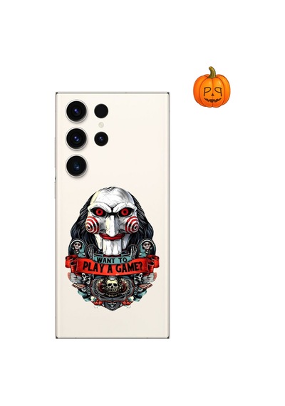 Dali Design Samsung Galaxy S23 Ultra Uyumlu Şeffaf Kılıf Horror 7 Tasarımlı