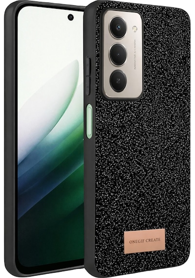 Xiaomi Redmi 15 4g Uyumlu Parlak Simli Taşlı Premium Kalite Kadın Telefon Kılıfı Kapak Siyah
