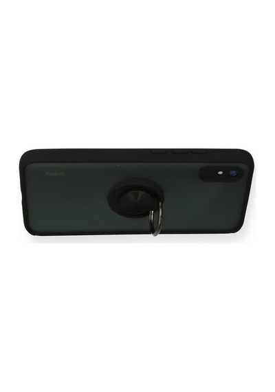 Uryport Xiaomi Redmi 9a Kılıf Montreal Yüzüklü Silikon Kapak - Siyah