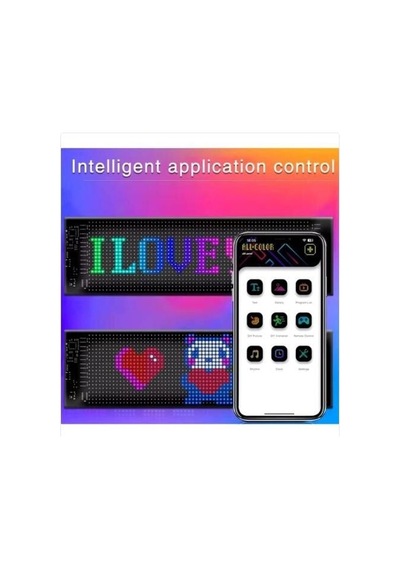 Bolsat Pixel Led Panel 16x64 Dijital Ekran Yazı Ve Animasyon Bantlı Bluetooth