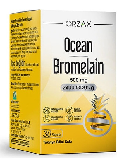 Orzax Bromelain 500 Mg 30 Tablet