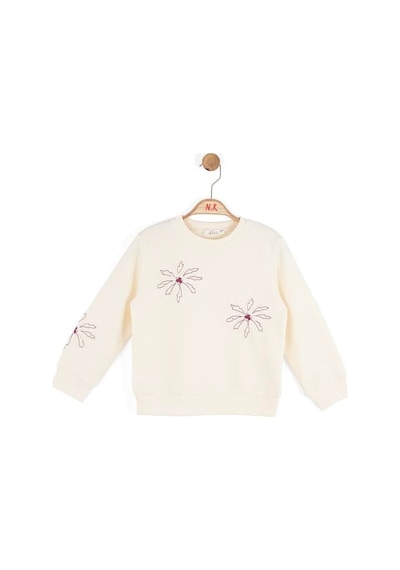 Kız Çocuk Gelincik Sweat Nk-39510 KREM