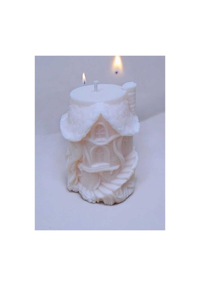 Loa Candle Co Masalsı Ev Formlu El Yapımı Soya Mum 140gr Gri - 720202033 Gri