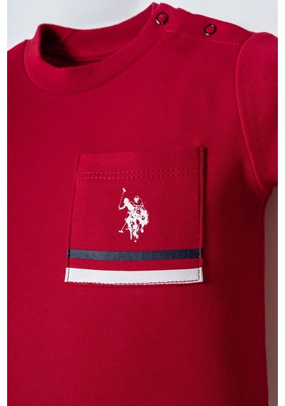 U.s. Polo Assn. Erkek Bebek Kırmızı Şort Takım Kırmızı
