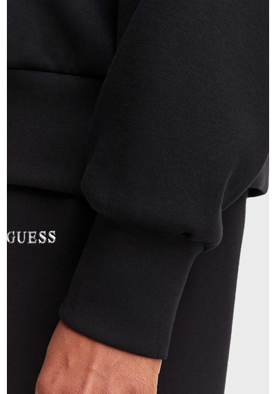 Guess Nat Relaxed Fit Dik Yaka Sweat V6yq25k4801 Kadın Sweat V6yq25 K4801 Jblk Siyah