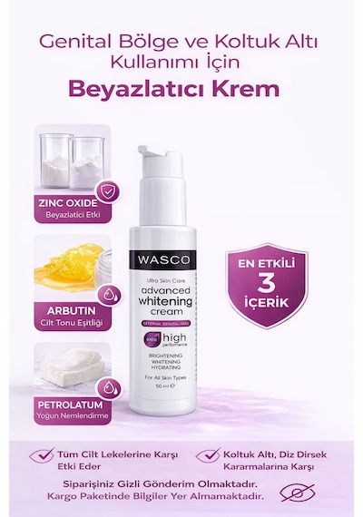 Genital Bölge Kararma Karşıtı Koltuk Altı, Diz, Dirsek Ve Dış Genital Beyazlatıcı Krem