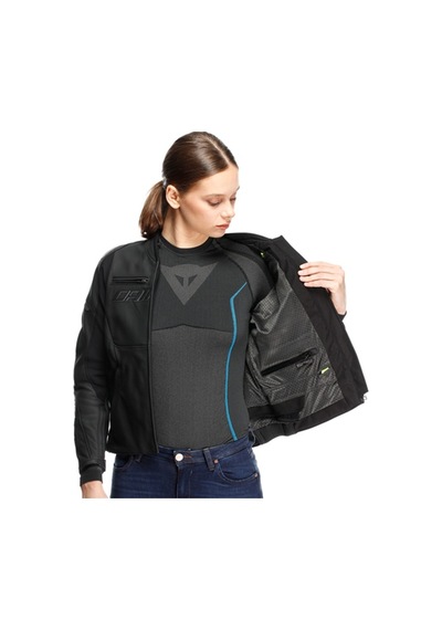 Dainese Daınese Ceket Racıng 5 Leather Wmn Blk Blk