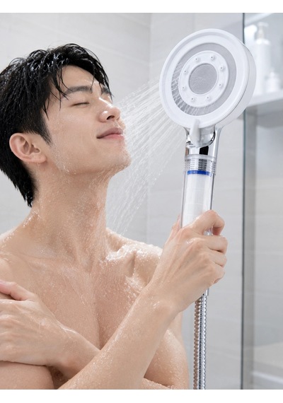 Mey İthalat Mineral Taşlı Filtreli Duş Başlığı Güçlü Su Basınçlı Banyo Başlığı Çok Renkli