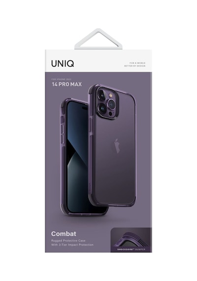 Apple Uyumlu iPhone 14 Pro Max Kılıf Combat Serisi Üç Katmanlı Koruma Shocksorb Teknolojisi Koruyucu Kapak Purple Apple Uyumlu iPhone 14 Pro Max Kılıf Combat Serisi Üç Katmanlı Koruma Shocksorb Teknolojisi Koruyucu Kapak Purple