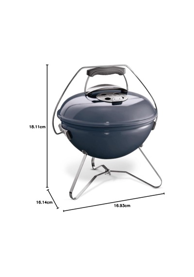 Smokey Joe Premium Kömür Mangalı, Ø 37 Cm Izgara Yüzeyi, Taşınabilir Barbekü Mangalı, Pratik Taşıma Saplı, Porselen Emaye Kapak Ve Kazan Ardıç Mavisi Çok Renkli